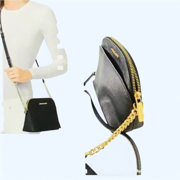 Michael Kors Black Leather Crossbody Handbag - Picture 2 of 16